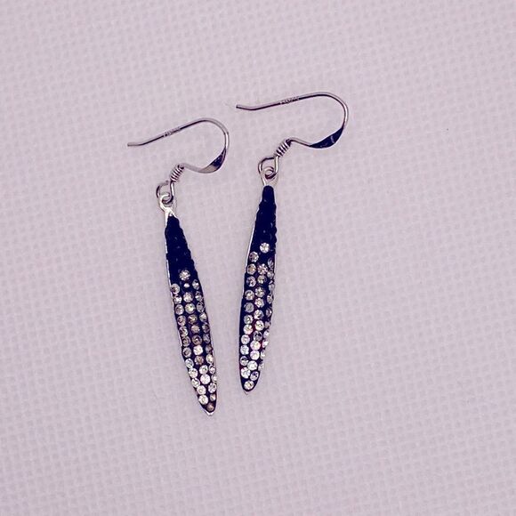 💛 Y2K 925 Crystal Drop Earrings - Picture 1 of 4